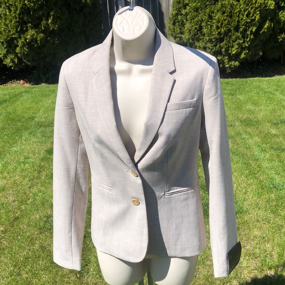NWT Banana Republic jacket, heathered oatmeal , Sz 0